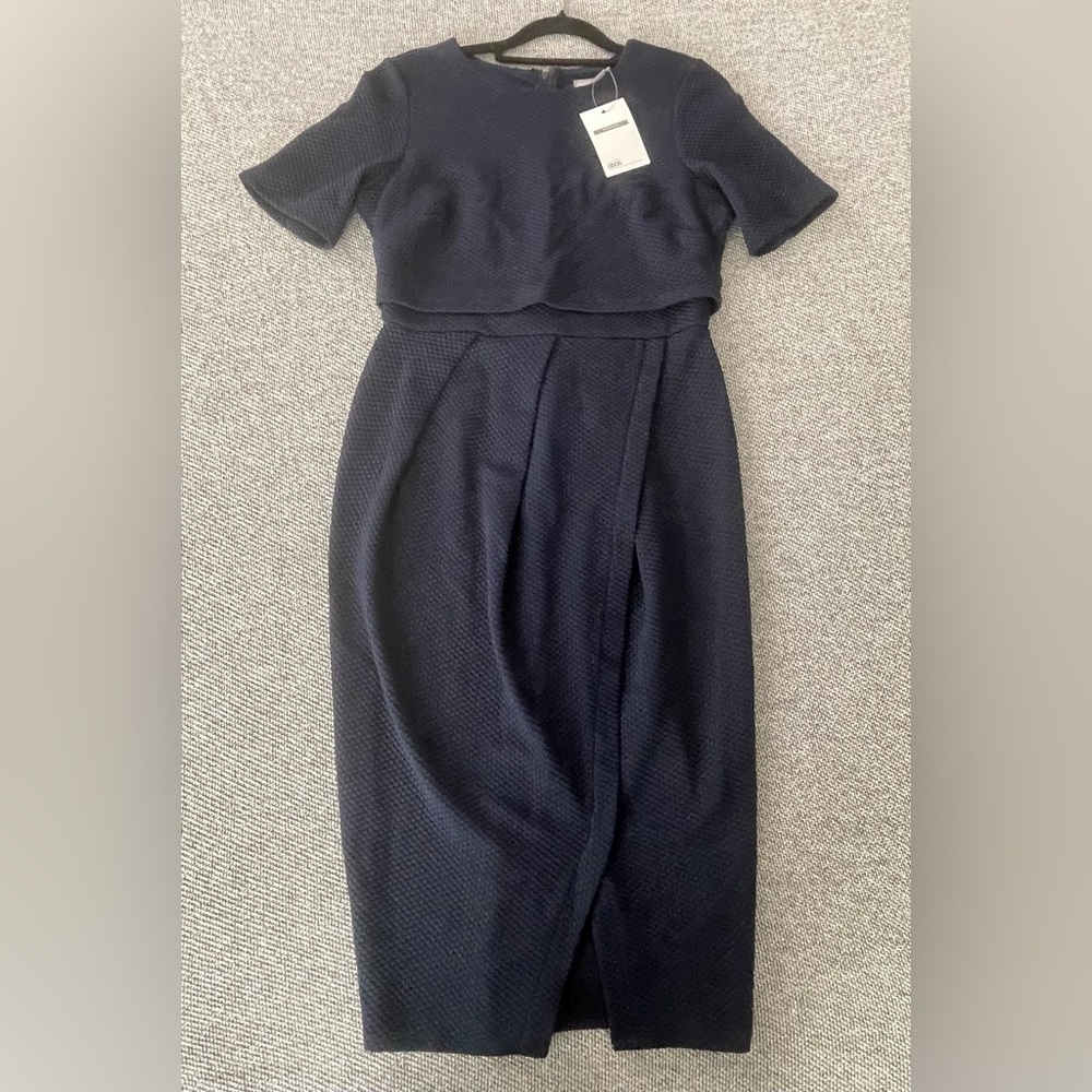 ASOS Maternity Blue Sheath Dress Short Raglan Sleeve